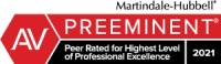 AV Preeminent Peer Rated for Highest Level of Professional excellence 2021